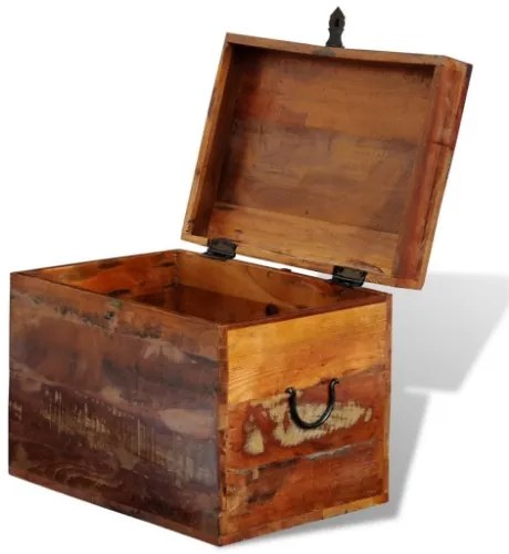Scatola di Stoccaggio in Legno Massello di Recupero