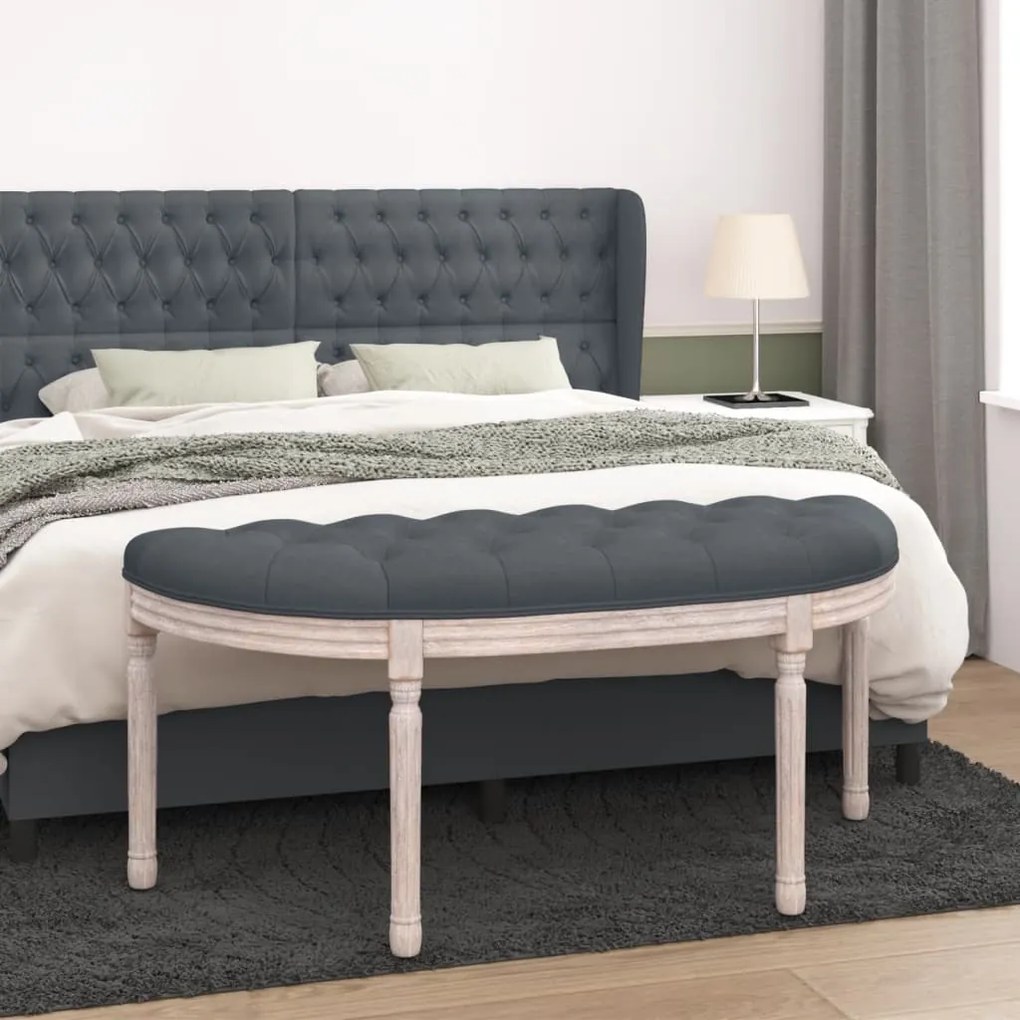 Panca Grigio Scuro 110,5x45x49 Cm İn Velluto /