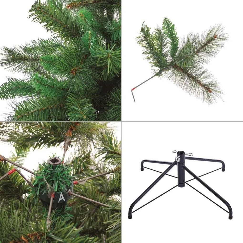 Albero di Natale Verde PVC Metallo Polietilene 120 cm