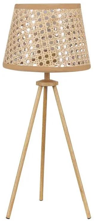 Lampada da tavolo rattan naturale 46 cm BOETICA Beliani