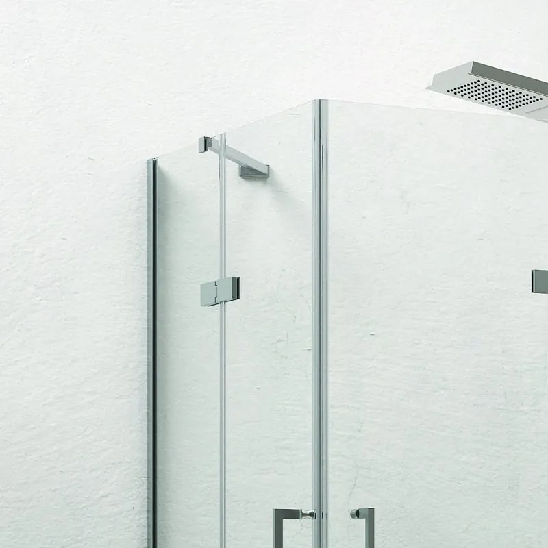 Box doccia angolo 80x80 ante battenti vetro anticalcare KT1000 - KAMALU