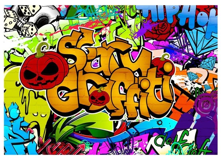 Fotomurale  Scary graffiti  Colore colorful, Dimensioni e Misure 100x70