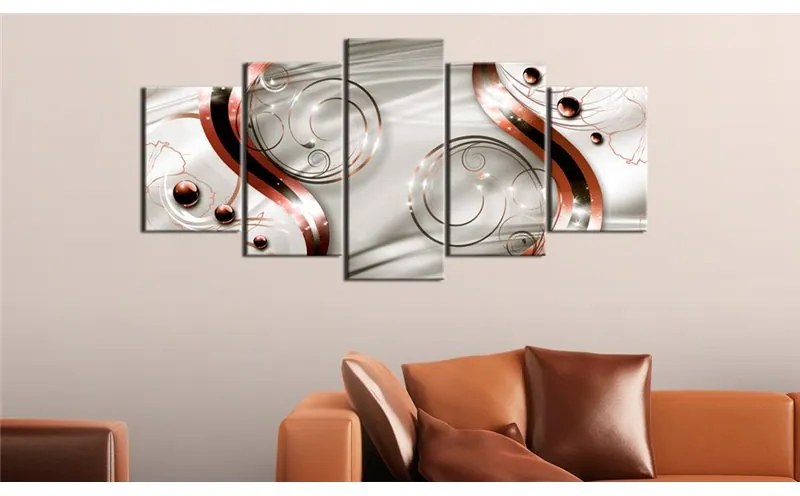 Quadro Ninfa di platino  Colore Arancione, Dimensioni e Misure 100x50