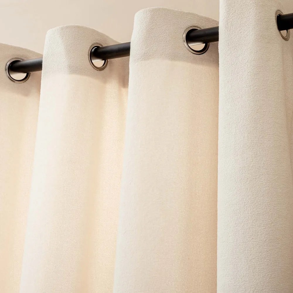 Tenda color crema in bouclé 140x260 cm Winona – douceur d'intérieur