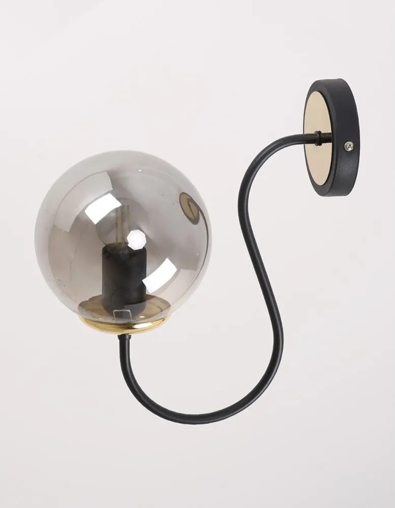 Lampada da parete nera/grigia ø 15 cm Oslo – Squid Lighting