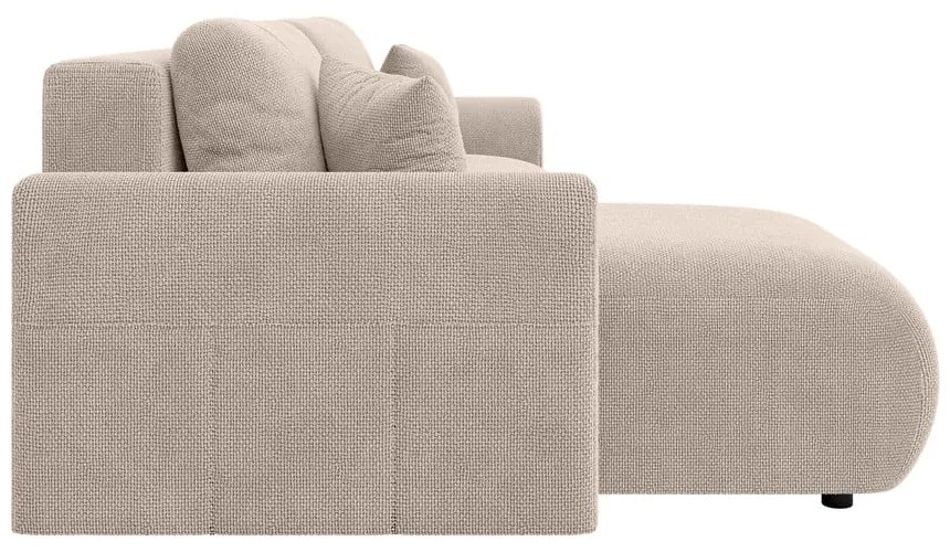 Divano angolare beige allungabile (con composizione variabile) Lorine – Ropez