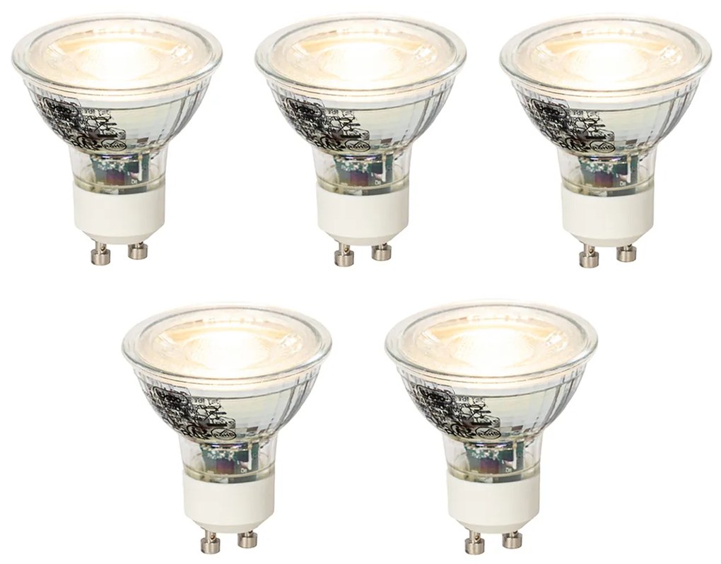 Set di 5 lampadine LED GU10 dimmerabili 4W 300 lm 2700K