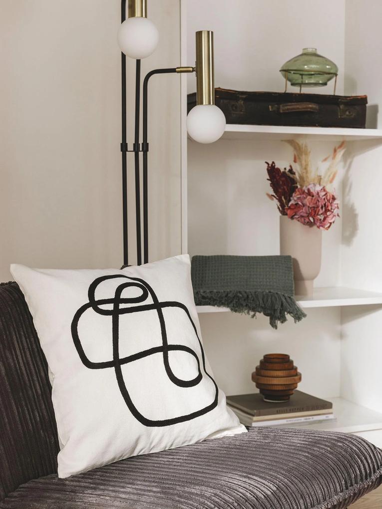 benuta Pop Copricuscino Malea Bianco & Nero 45x45 cm - Tappeto design moderno soggiorno