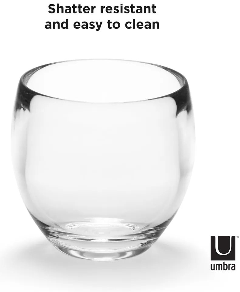 Bicchiere di plastica per spazzolini da denti Droplet - Umbra