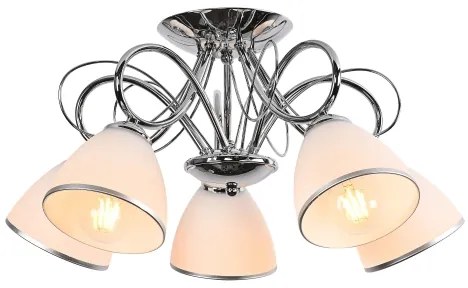 Brilagi - Lampadario a plafone FRED 5xE27/60W/230V Ø 59 cm cromo lucido