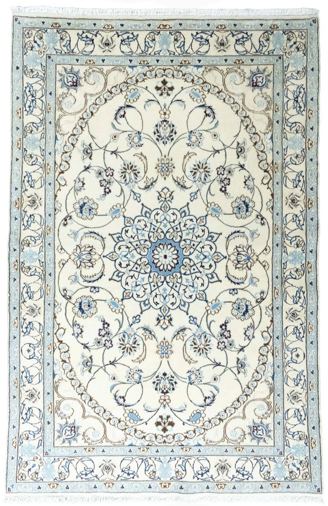 Nain Tappeto persiano 130x190 Beige (Iran) Annodato A Mano