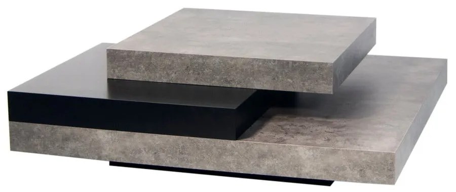 Tavolino nero e grigio in pietra 90x90 cm Slate - TemaHome