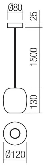 Redo 01-3478 - Lampadario a sospensione con filo BOOM 1xGU10/10W/230V diametro 12 cm verde