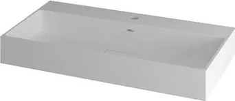 Lavabo a incasso rettangolare Modula H 11.5 cm in resina bianco