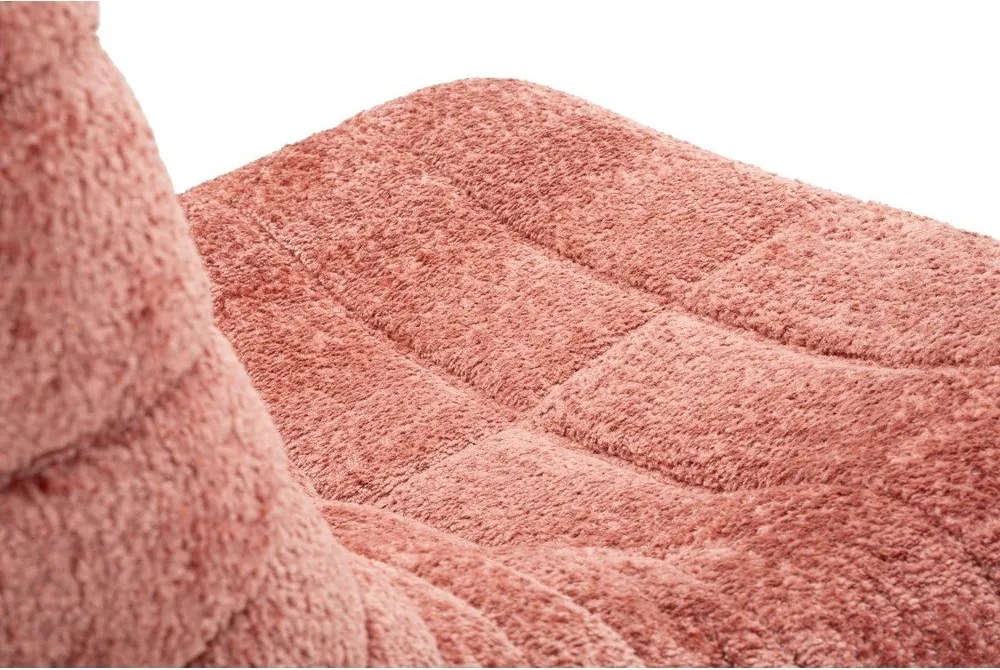 Puof a sacco rosa con rivestimento in bouclé Mask – Mauro Ferretti