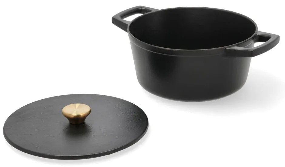 Pentola in ghisa con coperchio incluso adatta all'induzione 3,6 l – Holm