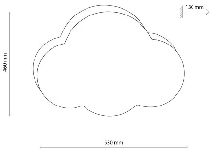 Brilagi - Plafoniera per bambini NIMBUS 4xE27/15W/230V 46x63 cm grigia