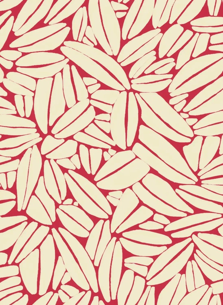 Élitis Carta da parati Succulente - Beige & Rot