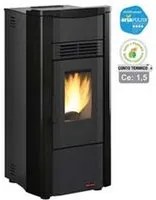 stufa a pellet giusy evo 2.0 7 kw nera (conto termico) - misure cm.49,8x50,4x102,20h. - peso kg.83 fer404815