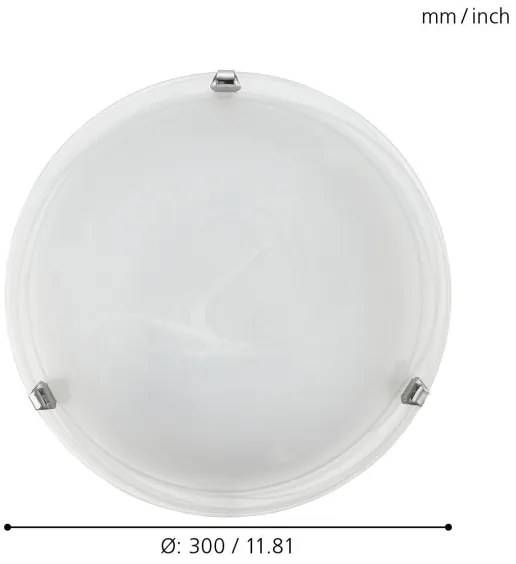 Eglo 7186 - Plafoniera SALOME 1xE27/60W/230V vetro alabastrino