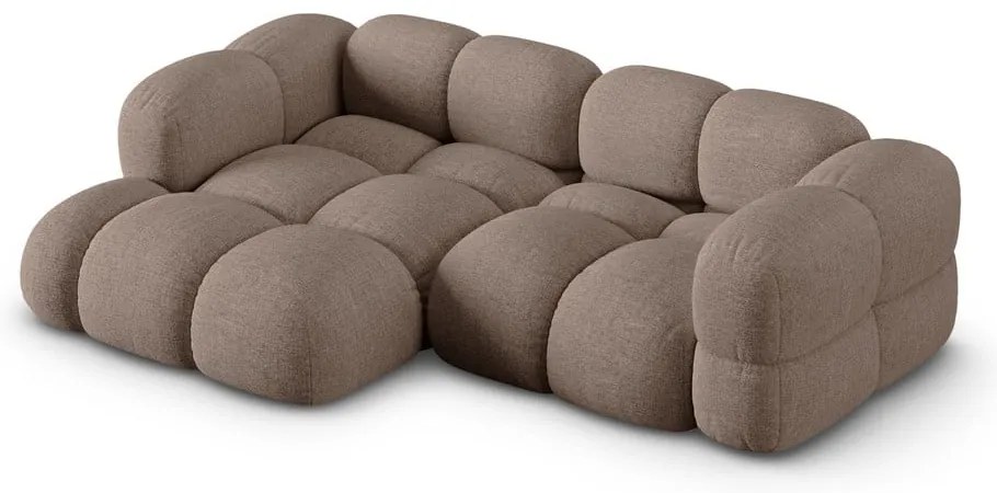 Divano angolare marrone (con penisola a sinistra/con chaise lounge) Loretto – Cosmopolitan Design