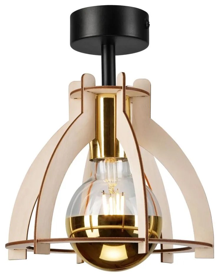 Lampadario a plafone LANDO 1xE27/15W/230V faggio