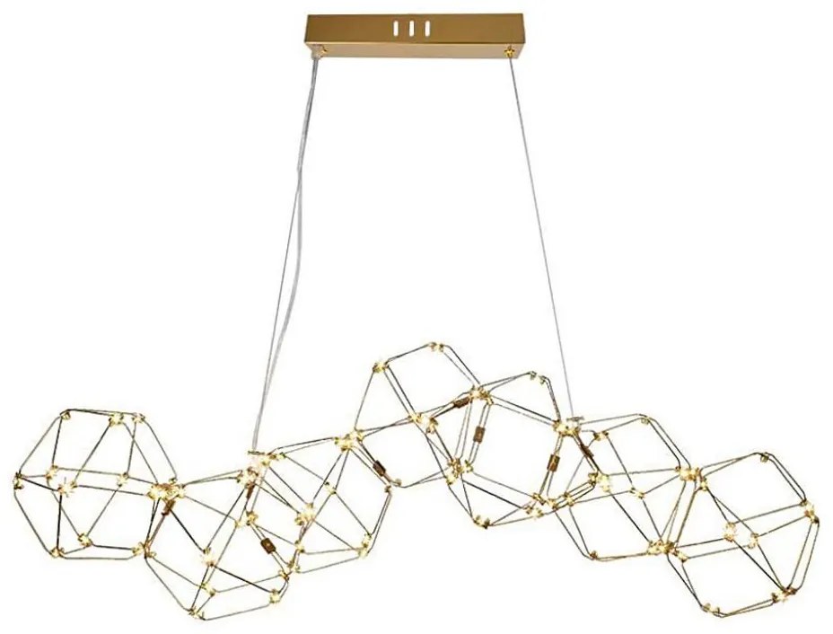 Lampadario LED a sospensione con filo LED/28W/230V 3000K oro