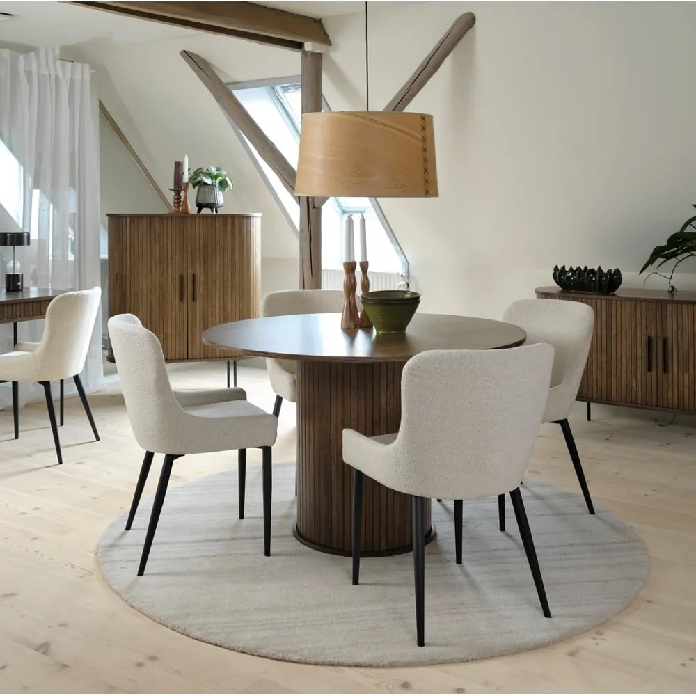 Tavolo da pranzo rotondo in rovere ø 120 cm Nola - Unique Furniture