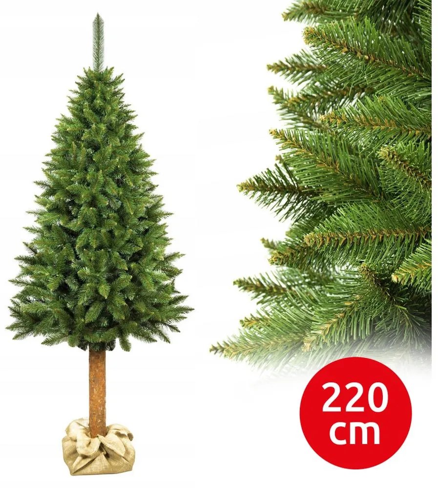 Albero di Natale con tronco 220 cm, abete