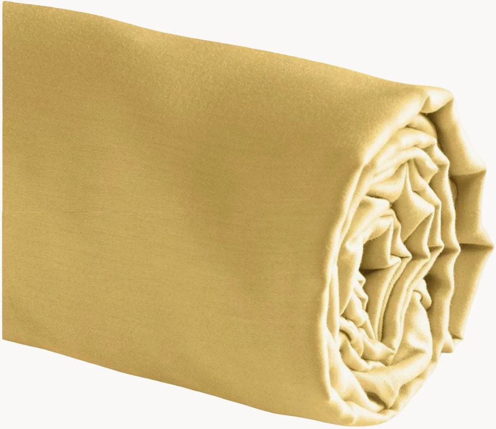 Lenzuolo con angoli boxspring in raso di cotone Uni