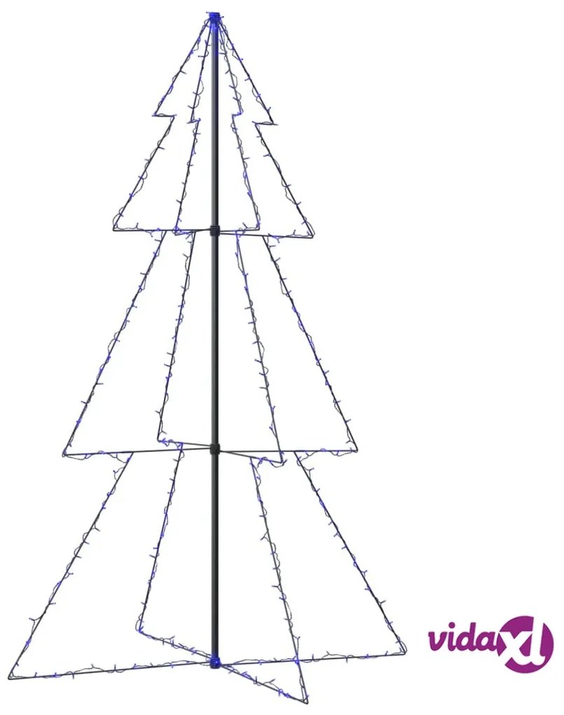 vidaXL Albero di Natale a Cono 240 LED per Interni Esterni 118x180 cm