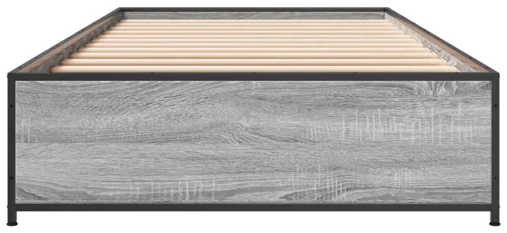 Giroletto grigio sonoma 90x200 cm legno multistrato e metallo