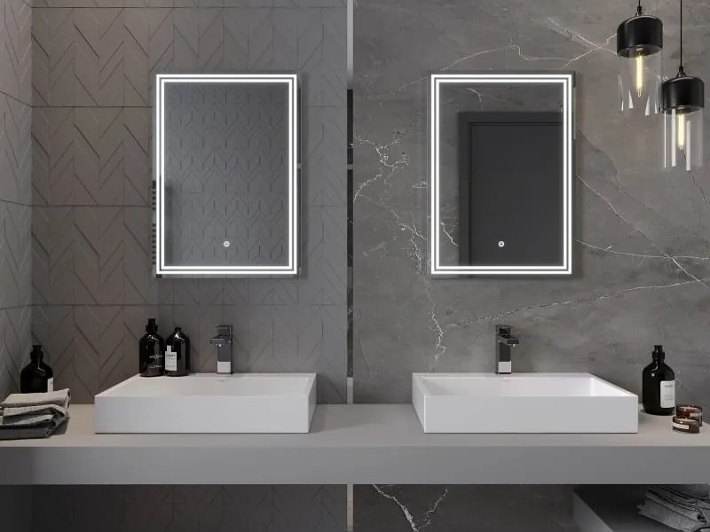 Mexen Taco specchio da bagno retroilluminato 50 x 70 cm, LED 6000K, antiappannamento - 9805-050-070-611-00