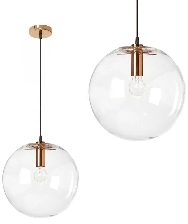 Lampada da soffitto pensile di vetro Lassi 30 cm Rose Gold