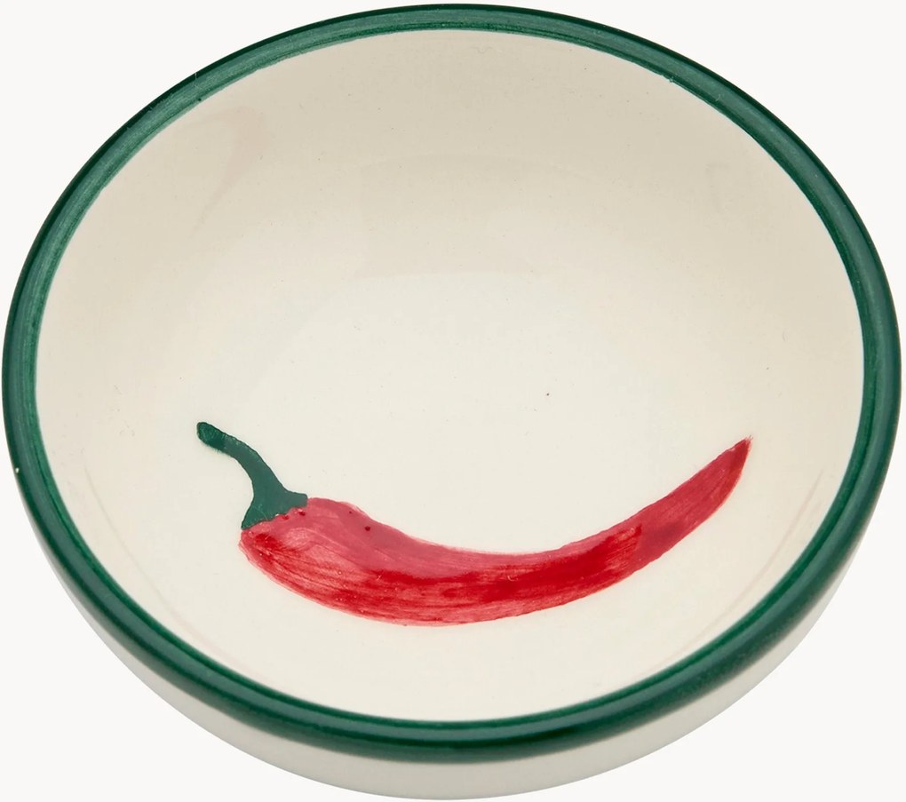 Ciotola per snack in ceramica dipinta a mano Peperoncino