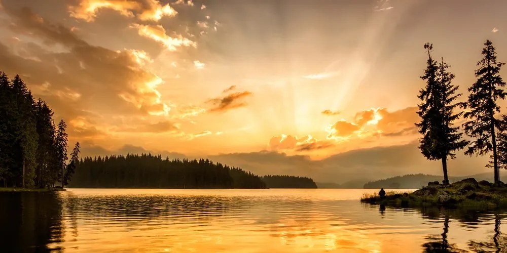Quadro su tela – Riflesso del lago di montagna
