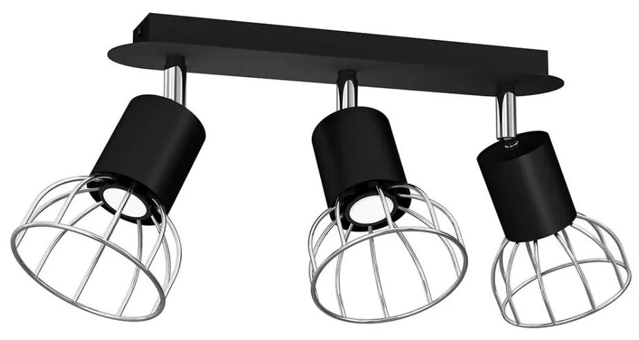 Faretto DANTE 3xGU10/25W/230V nero/cromo lucido