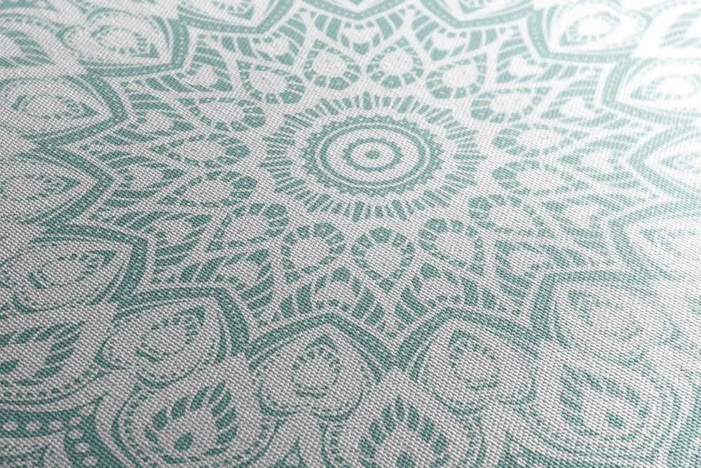 Quadro su tela – Mandala armonia su sfondo blu
