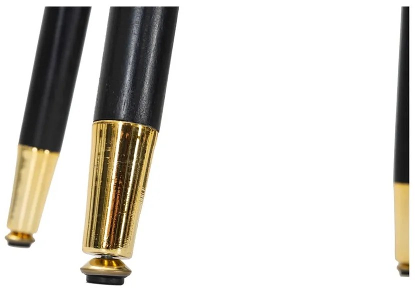 Sedia da bar nera/dorata in imbottito (altezza della seduta 74 cm) Paris – Mauro Ferretti