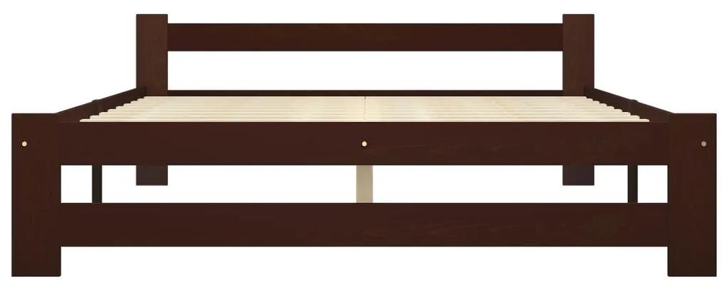 Giroletto marrone scuro in legno massello di pino 180x200 cm
