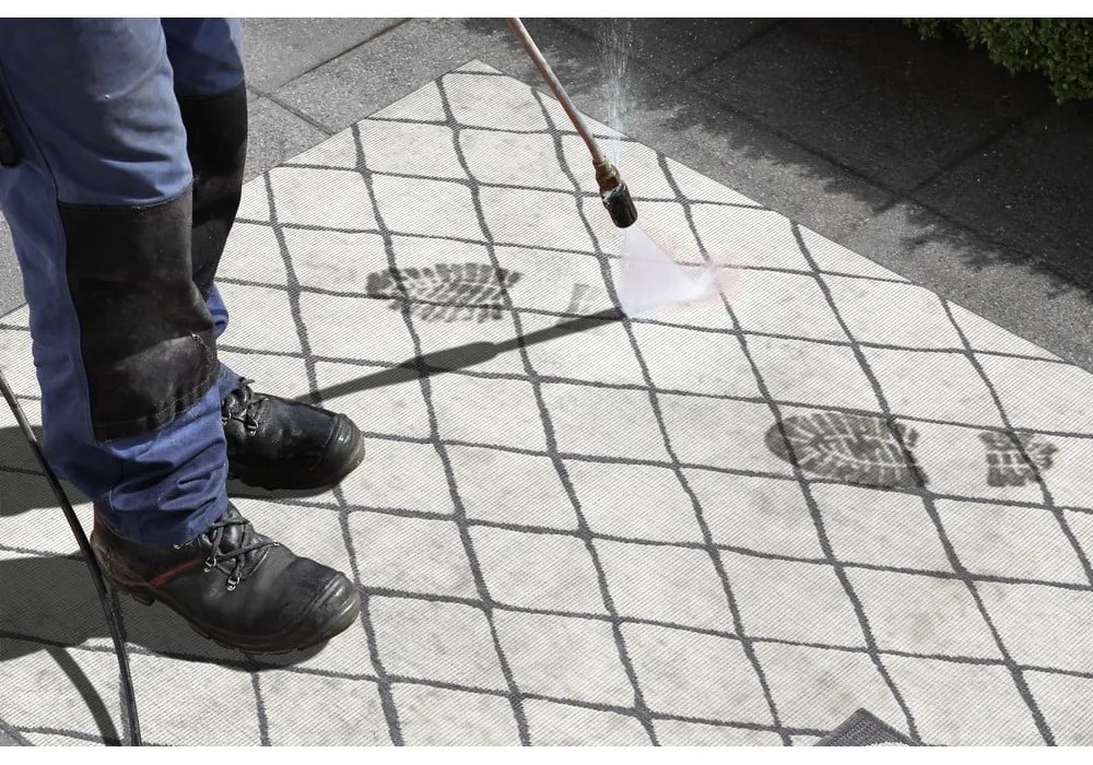 Tappeto da esterno grigio e crema , 80 x 250 cm Malaga - NORTHRUGS