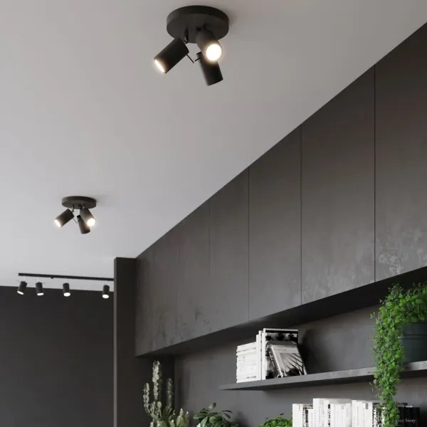 Sollux SL.1016 - Faretto RING 3xGU10/10W/230V nero