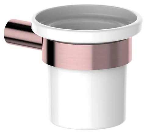 Bicchiere da bagno porta spazzolini Si 90501  L 7.8 x H 9 in ceramica rame spazzolato