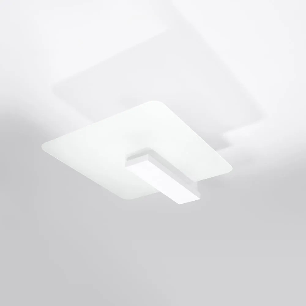 Lampada da soffitto bianca con paralume in vetro 40x47,5 cm Parola - Sollux
