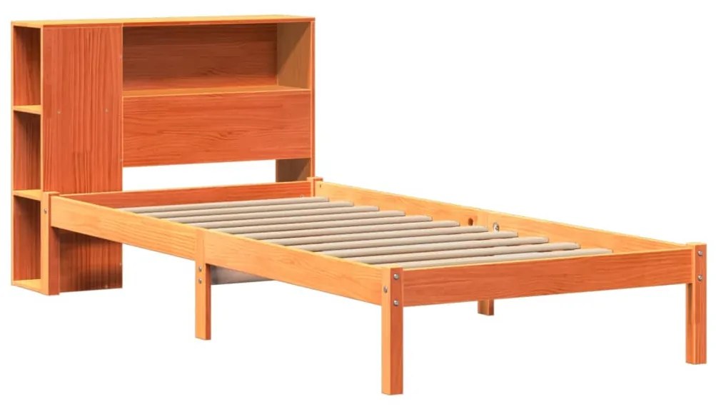 Letto libreria senza materasso marrone cera 90x200 cm in pino