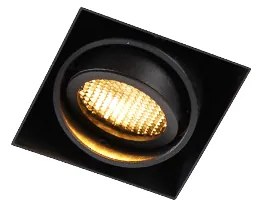 Faretto da incasso nero orientabile e girevole senza cornice - Oneon Honey