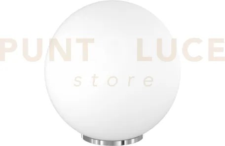 Mars lampada da tavolo montatura cromo vetro bianco d.35 cm 1 luce ...