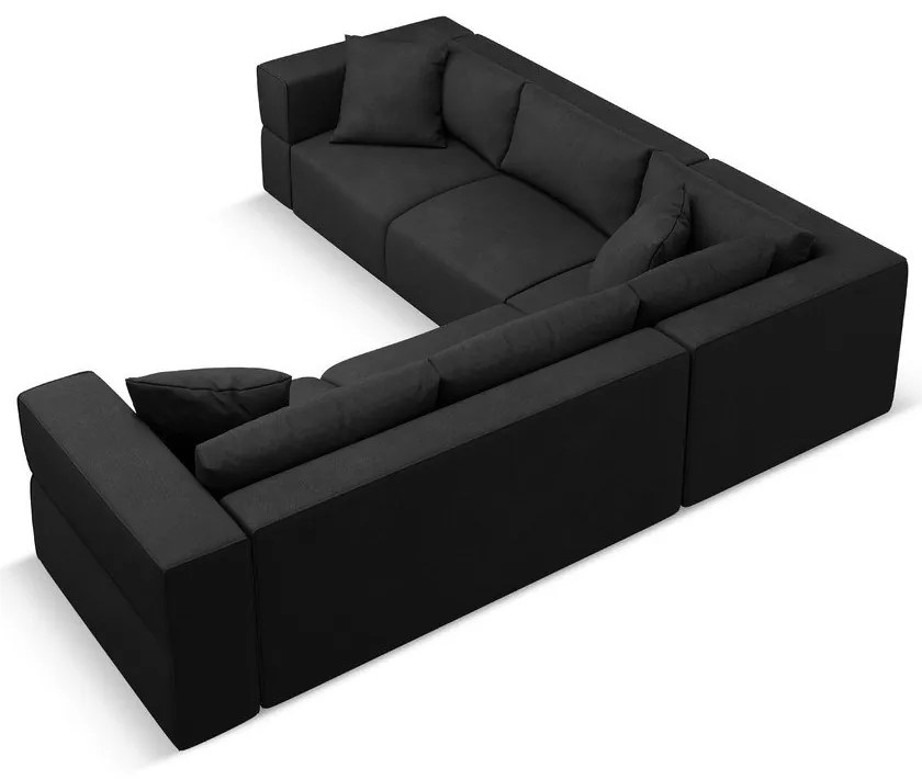 Divano angolare nero variabile Esther - Milo Casa