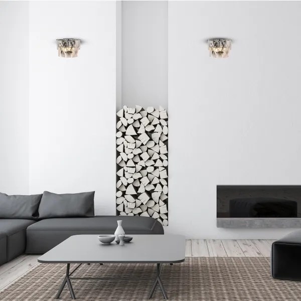 Applique di cristallo CHELSEA 2xE14/40W/230V cromo