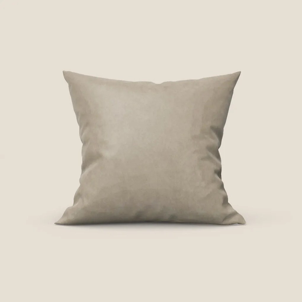 Rotterdam cuscino disponibile in diversi colori realizzato in microfibra effetto velluto raso impermeabile T09 beige